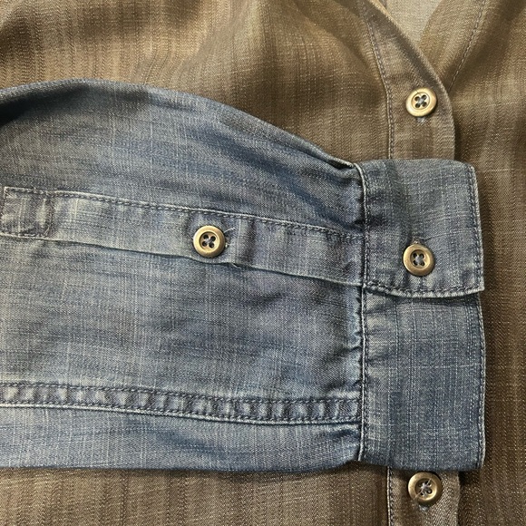 Standards & Practices New With Tags Blue & Gray Long Sleeve Blouse Size Large - Picture 5 of 8